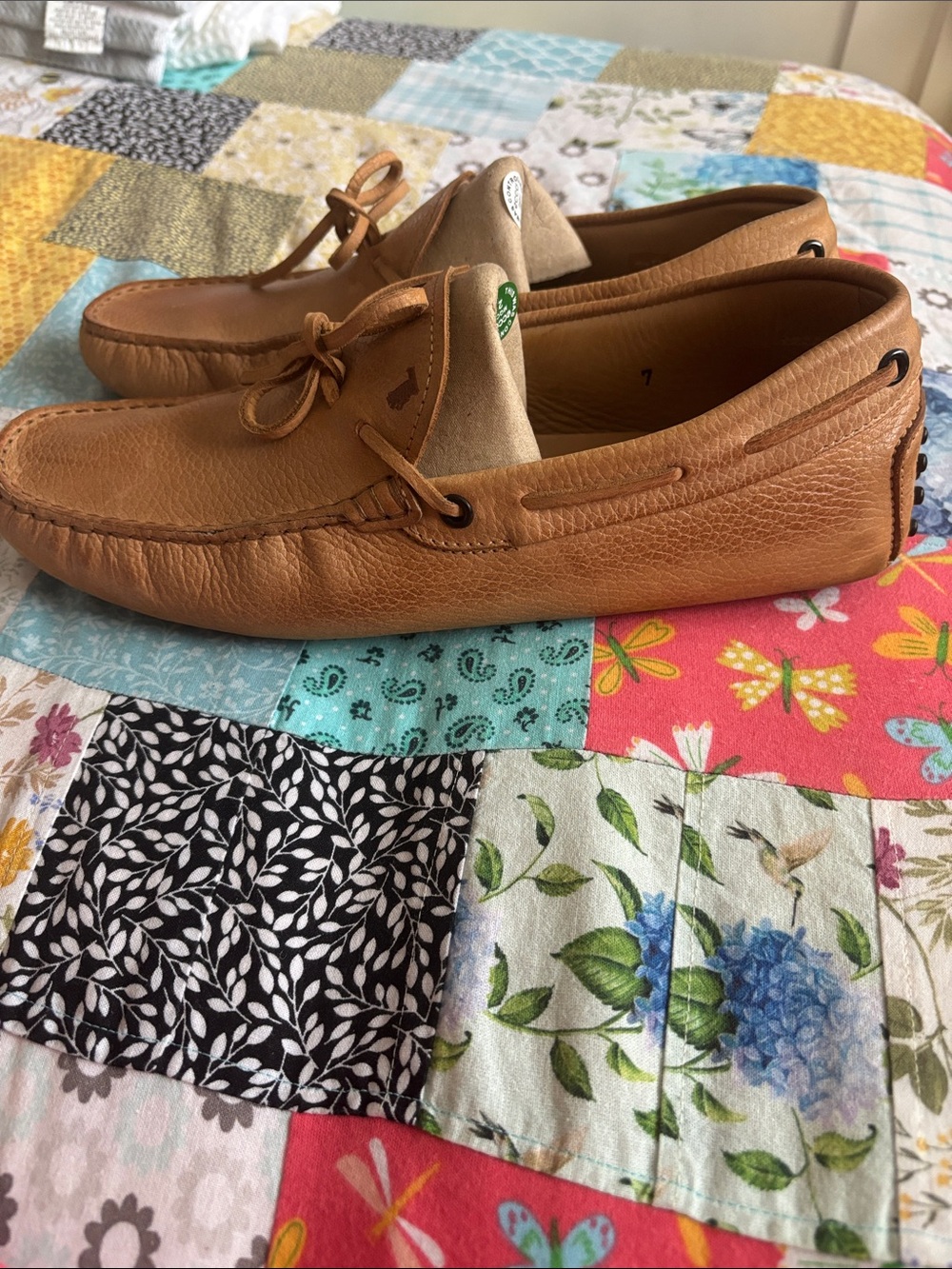 Tod's Gommino Loafers Moc Brown Leather Shoes Made Italy size 7 - Picture 2 of 8